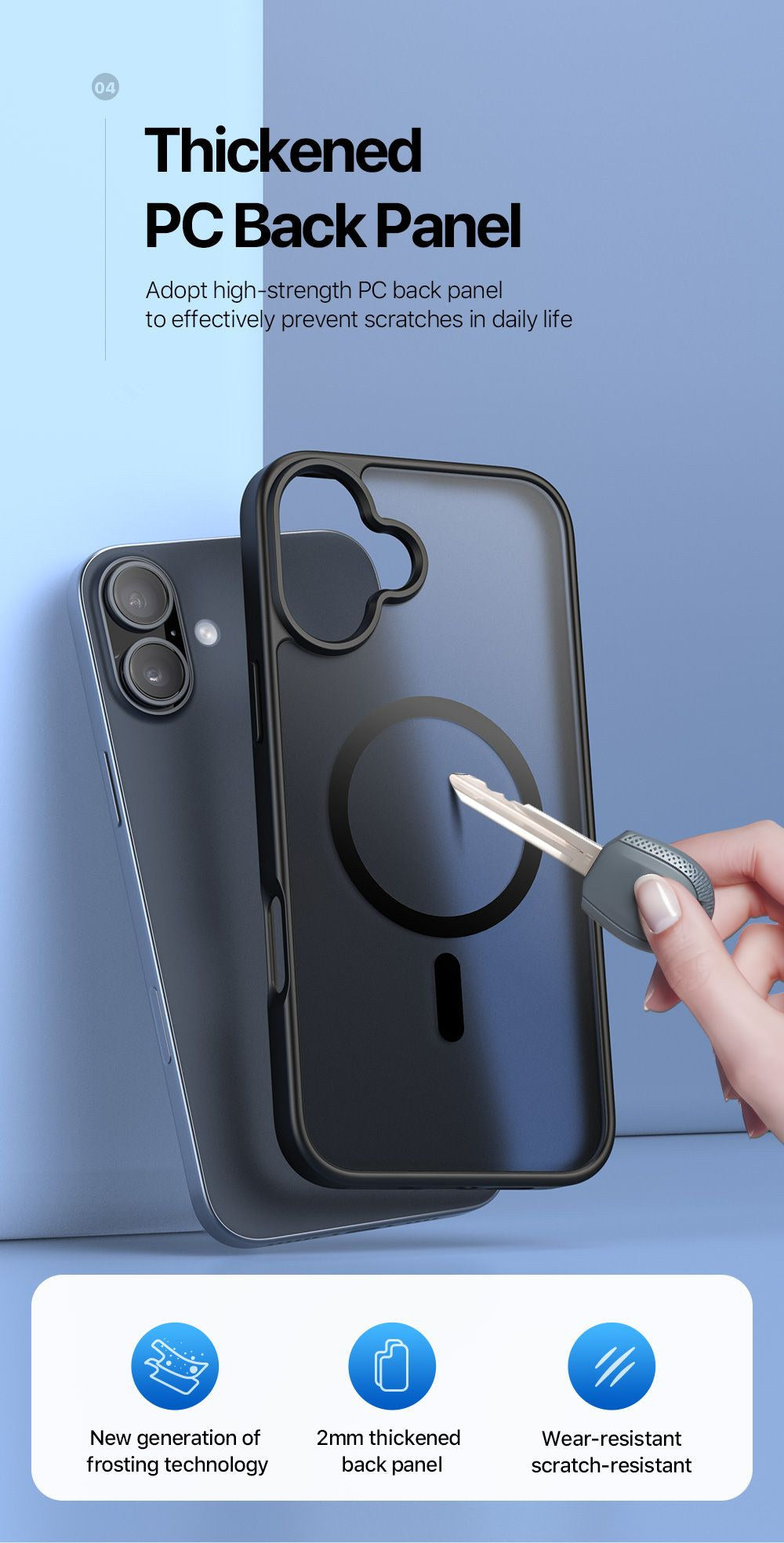 Matte Hybrid Magnetic MagSafe Case for iPhone 16 Matte Hybrid Magnetic MagSafe Case for iPhone 16